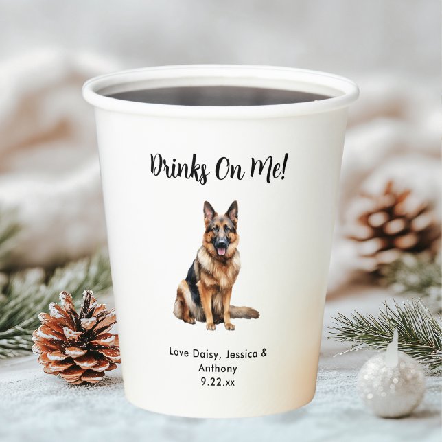 Personalised Dog Wedding Paper Cups (Creator Uploaded)