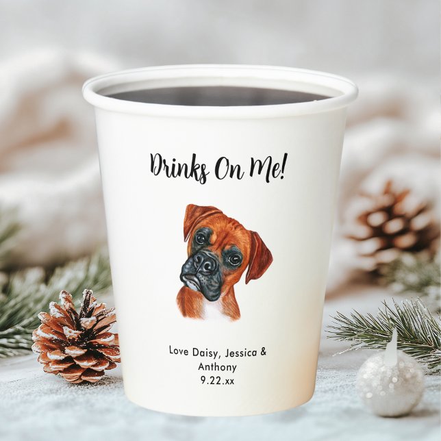 Personalised Dog Wedding Paper Cups (Creator Uploaded)