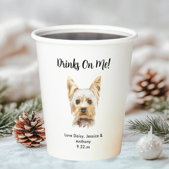 Personalised Dog Wedding Paper Cups (Creator Uploaded)