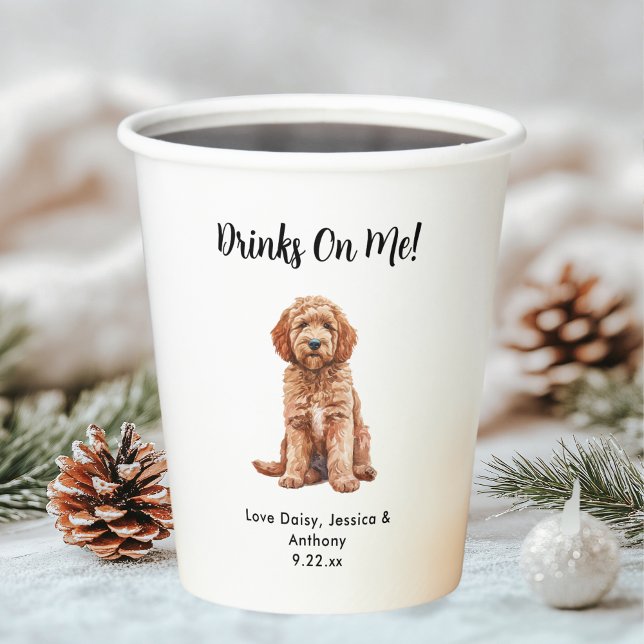 Personalised Dog Wedding Paper Cups (Creator Uploaded)
