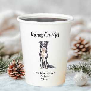 Personalised Dog Wedding Paper Cups