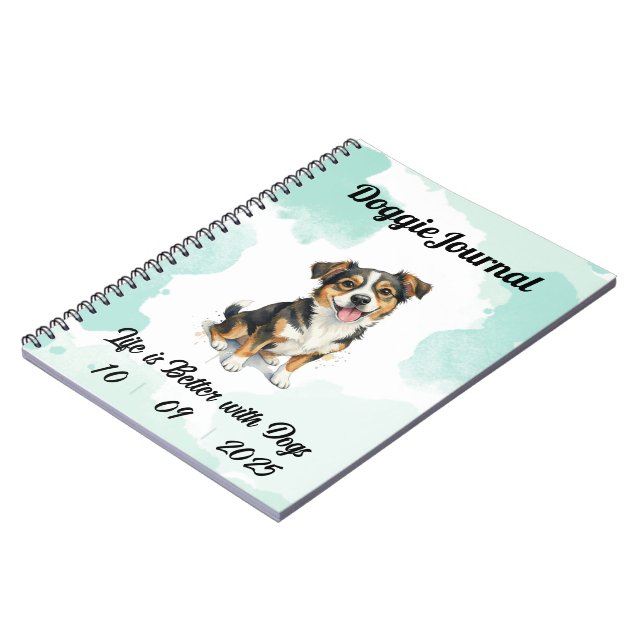 Personalised Doggie Journal – Custom Date (Left Side)