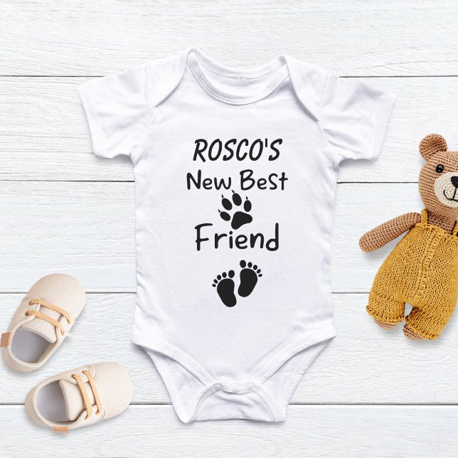 Personalised Dogs Best Friend Baby,Pet Baby  Baby Bodysuit (Creator Uploaded)