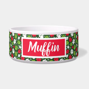 Personalised Dog's Red and Green Christmas