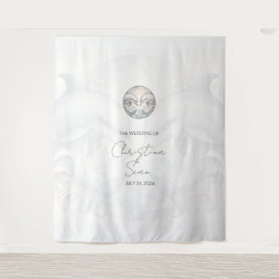 Personalised Dolphin Wedding Backdrop Tapestry