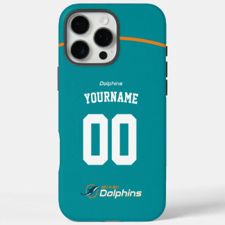 Personalised Dolphins Jersey American Football iPhone 16 Pro Max Case