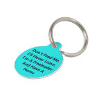 Personalised Don't Feed Me Pet Tag