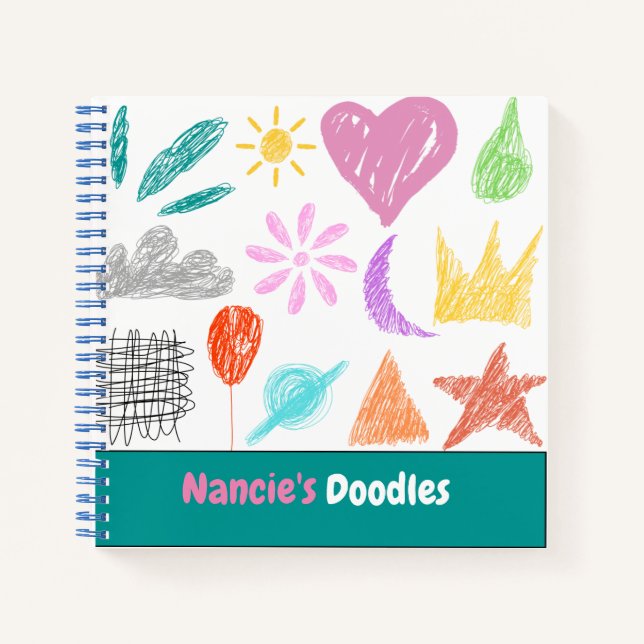 Personalised Doodle and Sketch Book Notebook  (Front)