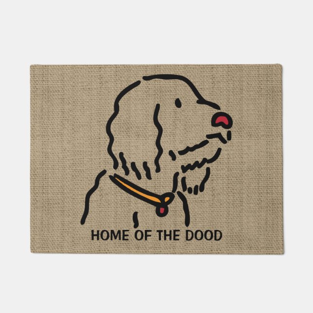 Personalised Doodle Dog Silhouette Doormat (Front)