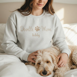 Personalised Doodle Mum Sweatshirt Custom Dog Name