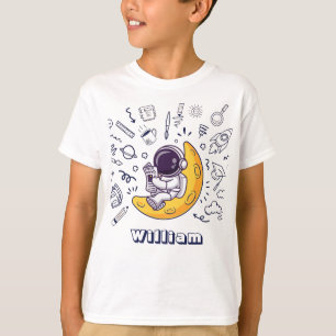 Personalised Doodle Space Planets Back to School T-Shirt