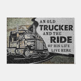 Personalised Doormat An Old Trucker Lives Here