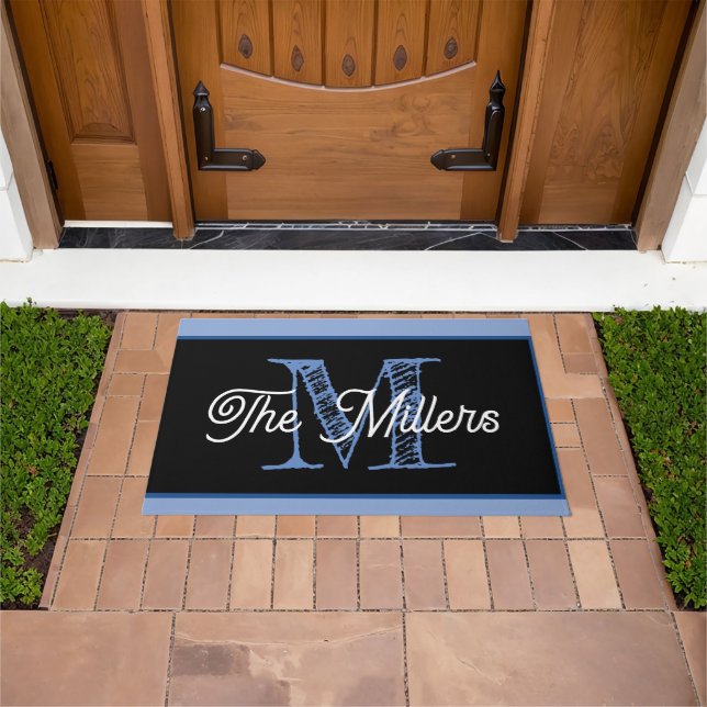 Personalised doormat blue (Outdoor)