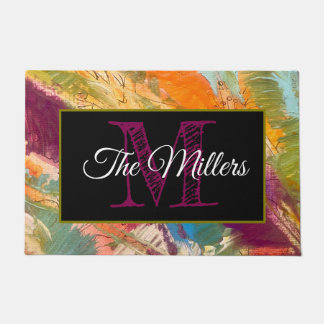 Personalised doormat colourful