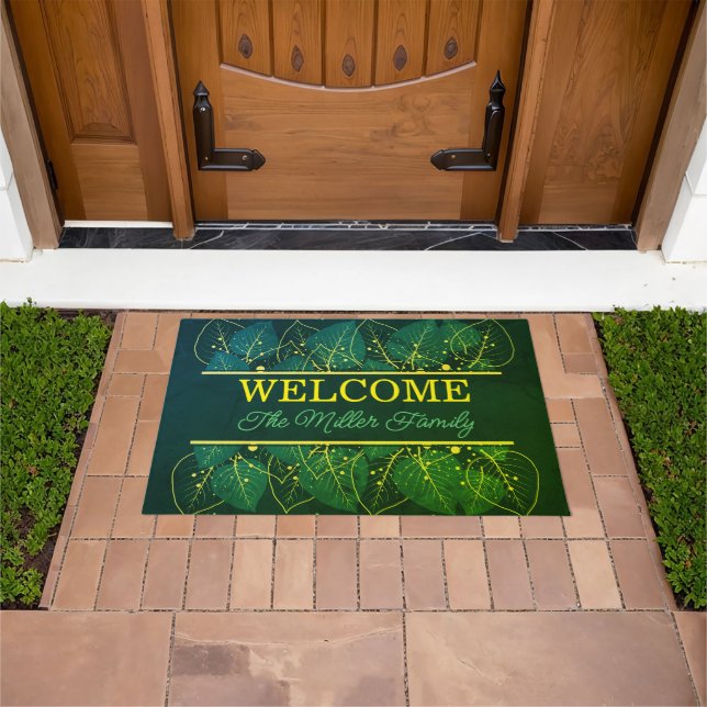Personalised doormat floral personalised (Outdoor)