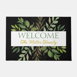 Personalised doormat floral personalised
