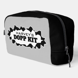 Personalised dopp kit toiletry travel bag for men