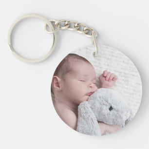 Personalised Double Sided Baby Photo Keychain