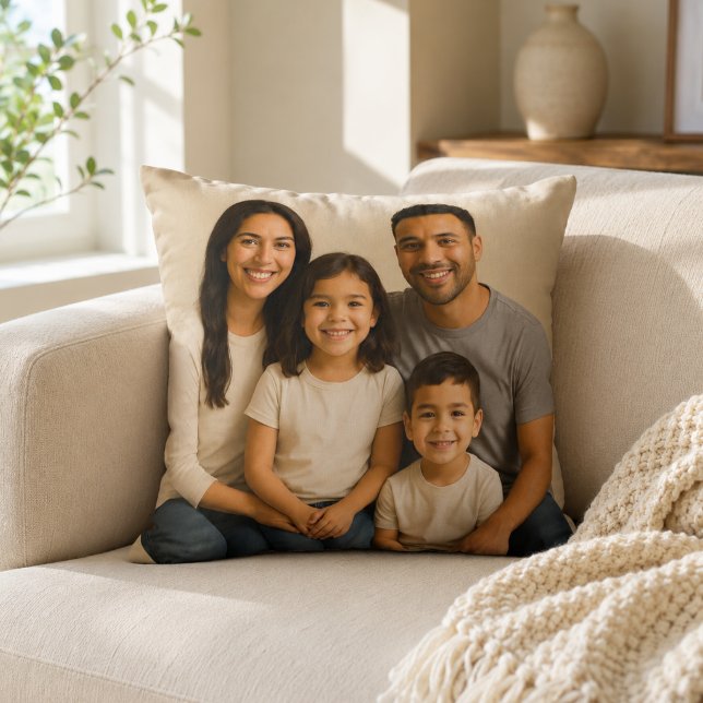 Personalised Double-Sided Family Photo Cushion (Creator Uploaded)