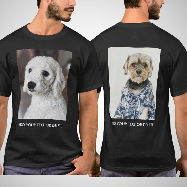 Personalised Double Sided Photo Text  T-Shirt (Creator Uploaded)
