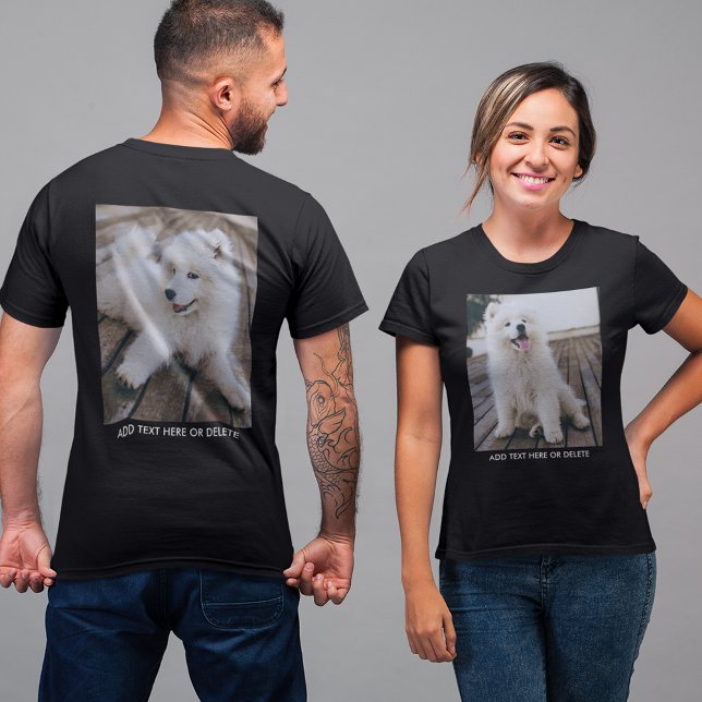 Personalised Double Sided Photo Text T-Shirt (Creator Uploaded)