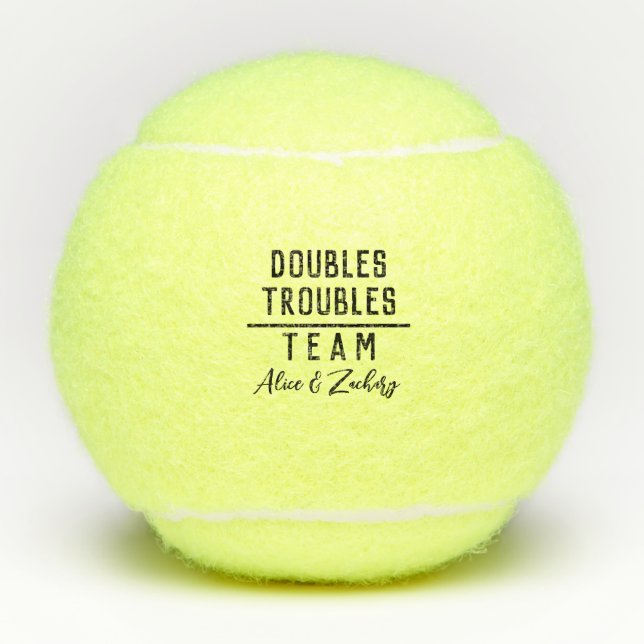 Personalised Doubles Team Tennis Balls (Front)