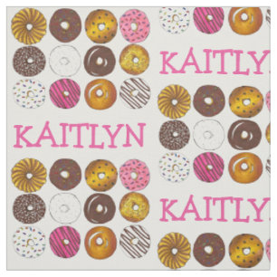 Personalised Doughnut Doughnut Breakfast Food Fabr Fabric