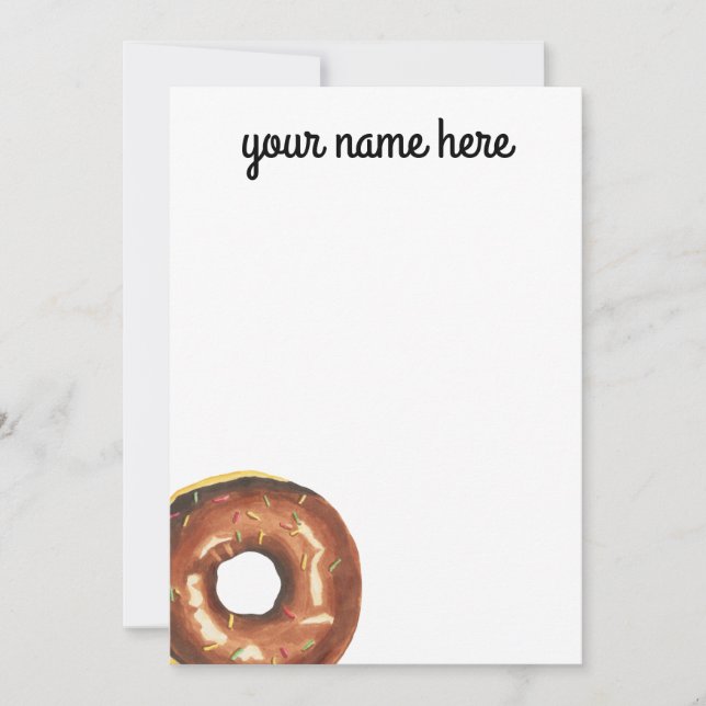 Personalised Doughnut Notecards (Front)