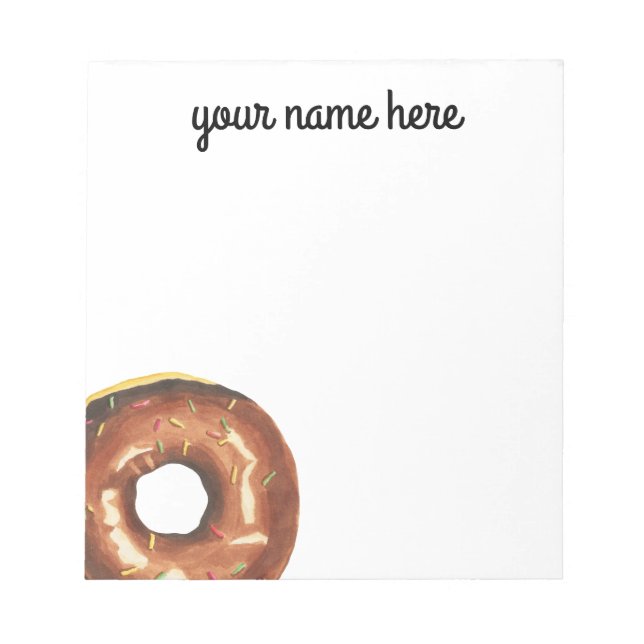 Personalised Doughnut Notepad (Front)