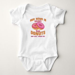 Personalised Doughnuts Baby Announcement Bodysuit