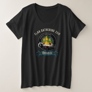 Personalised Douglas Clan Badge Women's Plus Size T-Shirt