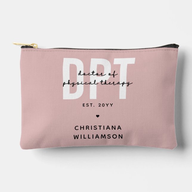 Personalised DPT Doctor of Physical Therapy Accessory Pouch (Front)