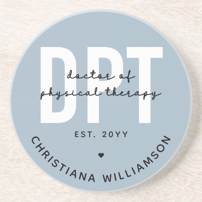 Personalised DPT Doctor of Physical Therapy Coaster (Front)
