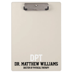Personalised DPT Doctor of Physical Therapy Gift Clipboard