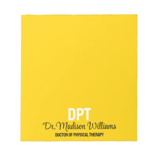 Personalised DPT Doctor of Physical Therapy Gift Notepad