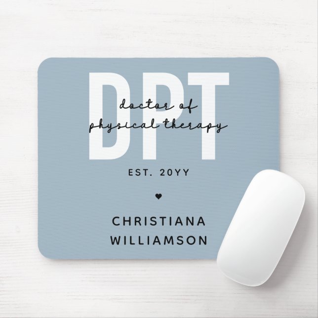 Personalised DPT Doctor of Physical Therapy Mouse Pad (With Mouse)