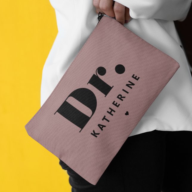 Personalised Dr Bold Typography Doctor Graduation Accessory Pouch (Creator Uploaded)