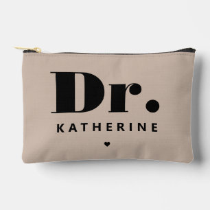 Personalised Dr Bold Typography Doctor Graduation Accessory Pouch