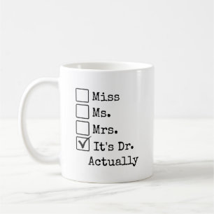 Personalised DR Graduation Mug, New Doctor Gift Coffee Mug