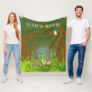 Personalised Dragon and Friend  Fleece Blanket