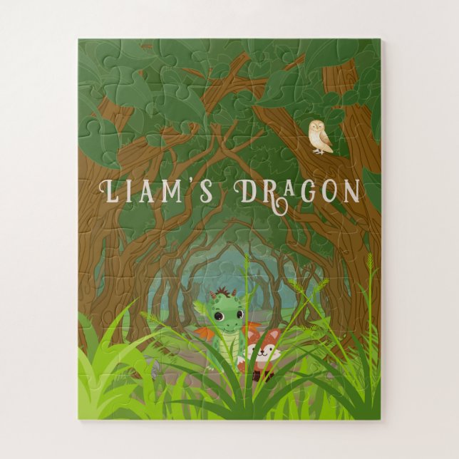 Personalised Dragon and Friend  Jigsaw Puzzle (Vertical)