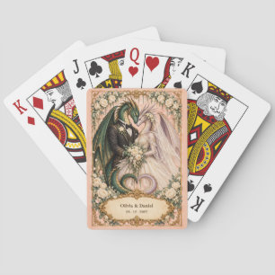 Personalised Dragon Bride and Groom Wedding Favour Playing Cards