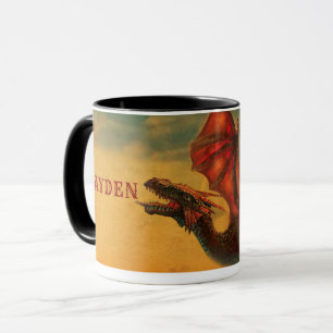 Personalised Dragon  Ceramic Coffee Mug