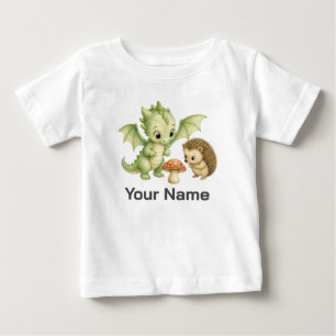 Personalised Dragon Hedgehog Mushroom Kids Baby T-Shirt