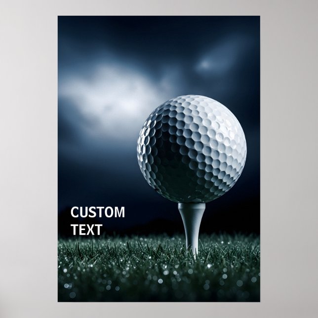 Personalised Dramatic Golf Ball Poster (Front)