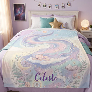 Personalised Dreamy Pastel Celestial Blanket