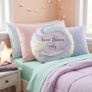Personalised Dreamy Pastel Celestial Round Cushion