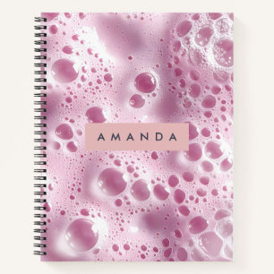 Personalised Dreamy Pastel Pink Bubble Notebook