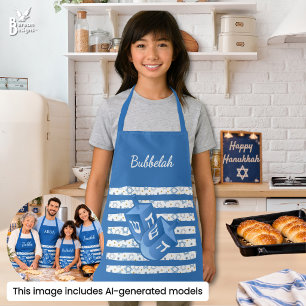 Personalised Dreidel Hanukkah Child Apron