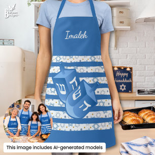 Personalised Dreidel Hanukkah Mum Apron